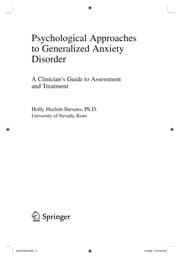 Tapa de Psychological Approaches to Generalized Anxiety Disorder