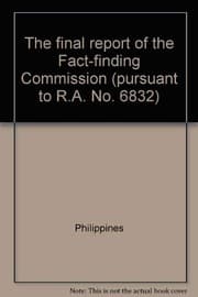 Tapa de The final report of the Fact-finding Commission