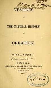 Tapa de Vestiges of the natural history of creation