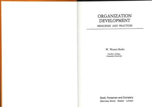 Tapa de Organization development