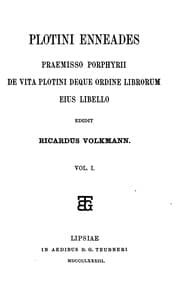 Tapa de Enneades, praemisso Porphyrii De vita Plotini deque ordine librorum eius libello