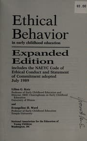 Tapa de Ethical behavior in early childhood education