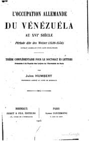 Tapa de L'occupation allemande du Vénézuéla au XVIe siècle, période dite des Welser ..