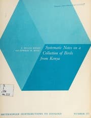 Tapa de Systematic notes on a collection of birds from Kenya