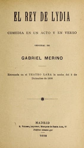 Tapa de El rey de Lydia