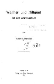 Tapa de Walther und Hiltgunt bei den Angelsachsen