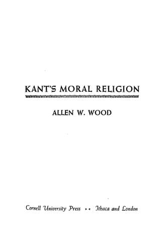 Tapa de Kant's moral religion