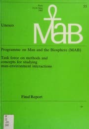 Tapa de Task force on methods and concepts for studying man-environment interactions
