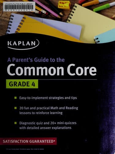 Tapa de A parent's guide to the Common Core