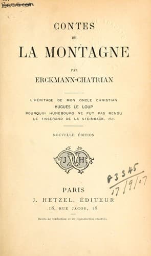 Tapa de Contes de la montagne