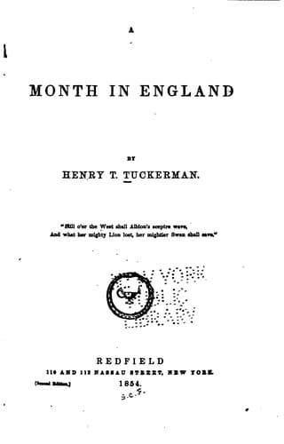 Tapa de A month in England