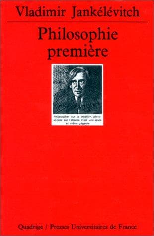 Tapa de Philosophie première