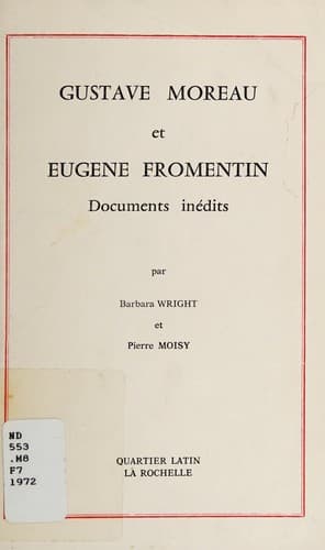 Tapa de Gustave Moreau et Eugène Fromentin