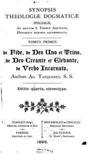 Tapa de Synopsis theologiae dogmaticae specialis, ad mentem S. Thomae Aquinatis, hodiernis moribus ..