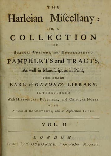 Tapa de The Harleian miscellany