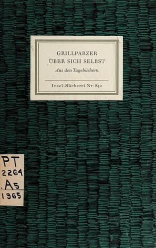 Tapa de Grillparzer über sich selbst