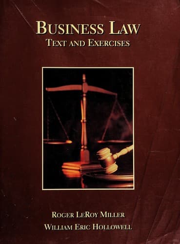 Tapa de Business law