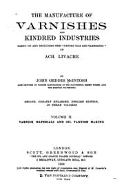 Tapa de The manufacture of varnishes and kindred industries