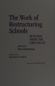 Tapa de The Work of Restructuring Schools