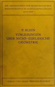 Tapa de Vorlesungen über nicht-euklidische Geometrie