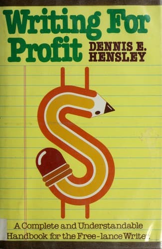 Tapa de Writing for profit