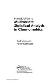 Tapa de Introduction to multivariate statistical analysis in chemometrics