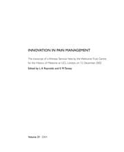 Tapa de Innovation in pain management
