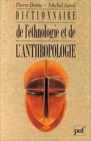 Tapa de Dictionnaire de l'ethnologie et de l'anthropologie