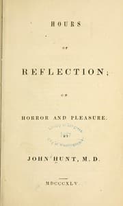 Tapa de Hours of reflection