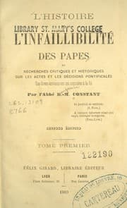 Tapa de L' histoire et l'infaillibilité des papes