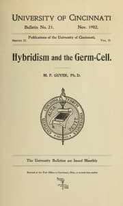 Tapa de Hybridism and the germ-cell