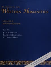 Tapa de Readings in the Western humanities