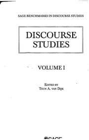 Tapa de Discourse Studies (Sage Benchmarks Discourse Studies)