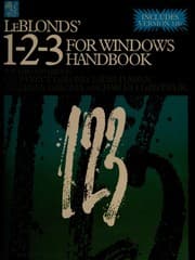 Tapa de LeBlonds' 1-2-3 for Windows handbook