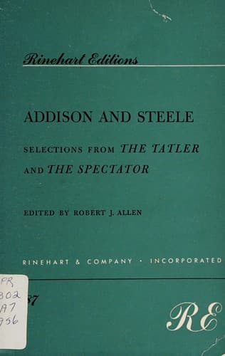 Tapa de Addison and Steele