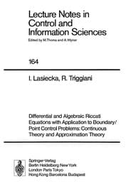 Tapa de Differential and algebraic riccati equations with application to boundary/point control problems