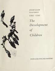 Tapa de Study guide to accompany Cole/Cole "The development of children"
