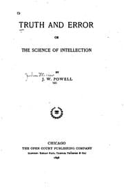 Tapa de Truth and Error: Or, The Science of Intellection