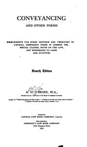 Tapa de Conveyancing and Other Forms: Precedents for Every Province and Territory of ..