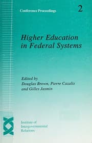 Tapa de Higher education in federal systems