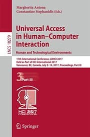 Tapa de Universal Access in Human–Computer Interaction. Human and Technological Environments