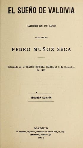 Tapa de El suen o de Valdivia