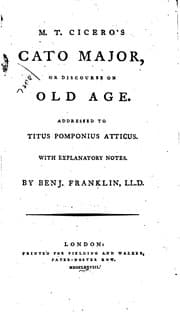 Tapa de M.T. Cicero's Cato Major: Or Discourse on Old Age