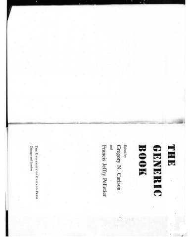 Tapa de The generic book