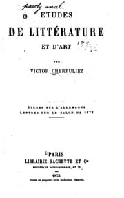 Tapa de Études de littérature et d'art