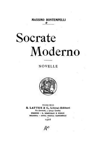 Tapa de Socrate moderno: novelle.