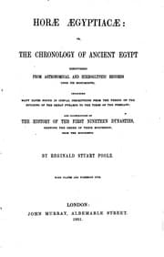Tapa de Horae Aegyptiacae: Or, the Chronology of Ancient Egypt Discovered from Astronomical and ..