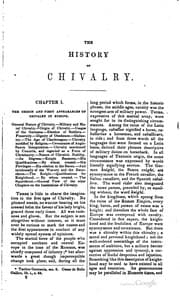 Tapa de The history of chivalry; or knighthood and its times