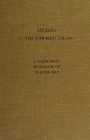 Tapa de Studies in the German drama