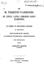 Tapa de De M. Terenti Varronis de lingua latina librorum codice Florentino